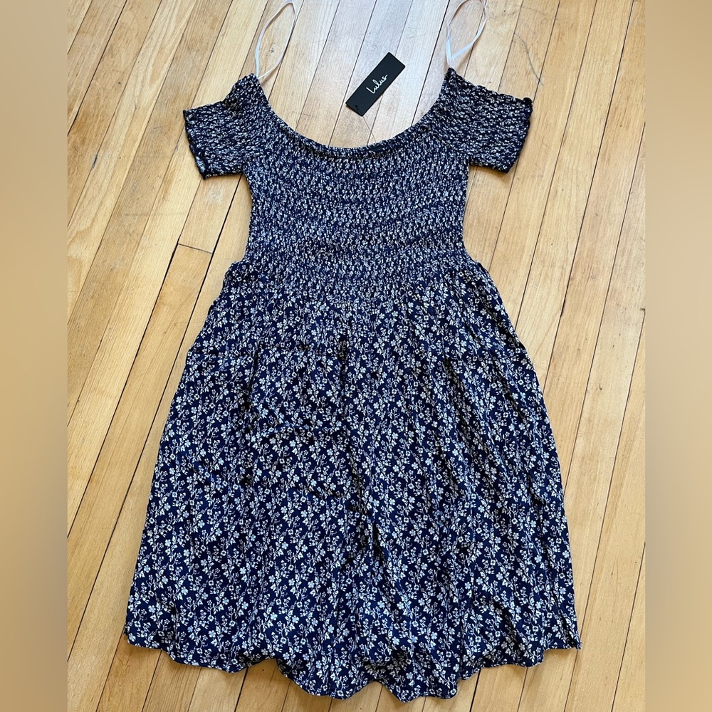 Lulu's Blue and White Floral Mini Dress